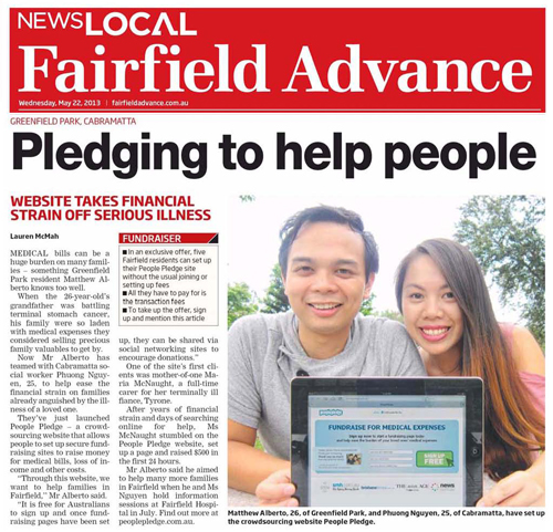PeoplePledge co-founders in the Daily Telegraph and Fairfield Advance