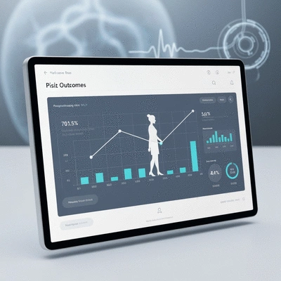 Data visualization showing healthcare metrics and positive outcomes